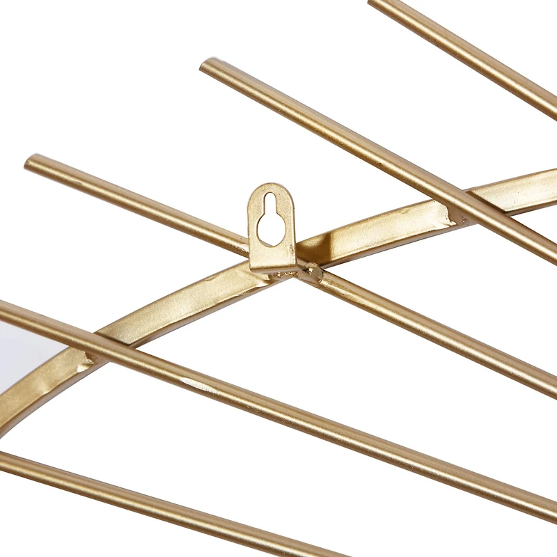 CosmoLiving by Cosmopolitan Gold Metal Contemporary Wall Mirror, 34" x 22" x 1"