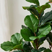 Glitzhome® 3.5ft. Faux Fiddle Leaf Fig Tree in Pot