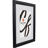 Craig Frames Economy Ebony Hardwood Picture Frame with Mat