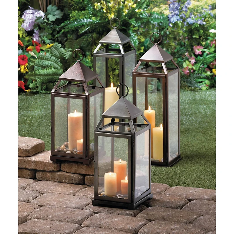 18'' Bronze Contemporary Lantern