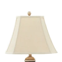 Set of 2 Brown Polystone Rustic Table Lamp, 29"