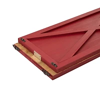 Glitzhome® 32" Red Wooden Tree Collar