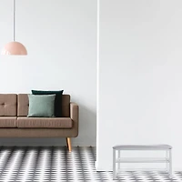 Mind Reader 3-Tier White Shoe Bench with Seat