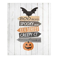 Halloween Street Names Sherpa Fleece Blanket