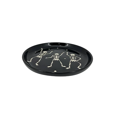 7" Black Skeletons Plate by Makery™