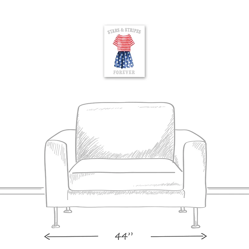 Stars & Stripes Outfit Canvas Wall Art