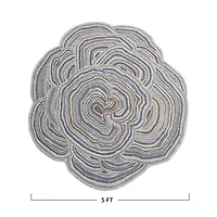 Hello Honey® Round Wool and Cotton Tufted Organic Shaped Rug