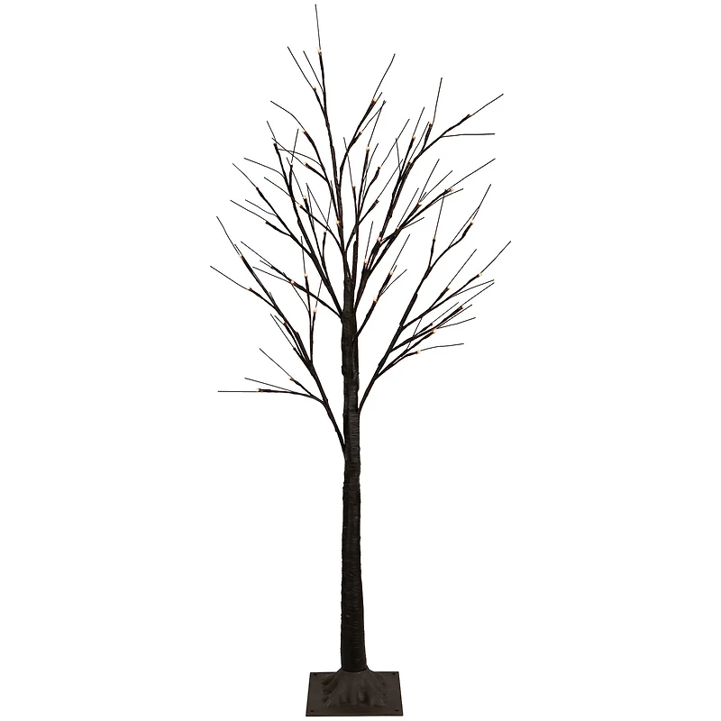 4ft. Pre-Lit Brown Twig Artificial Christmas Tree, Warm White LED Lights