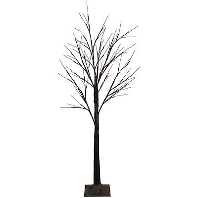 4ft. Pre-Lit Brown Twig Artificial Christmas Tree, Warm White LED Lights