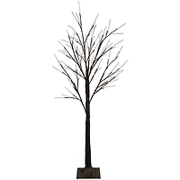 4ft. Pre-Lit Brown Twig Artificial Christmas Tree, Warm White LED Lights
