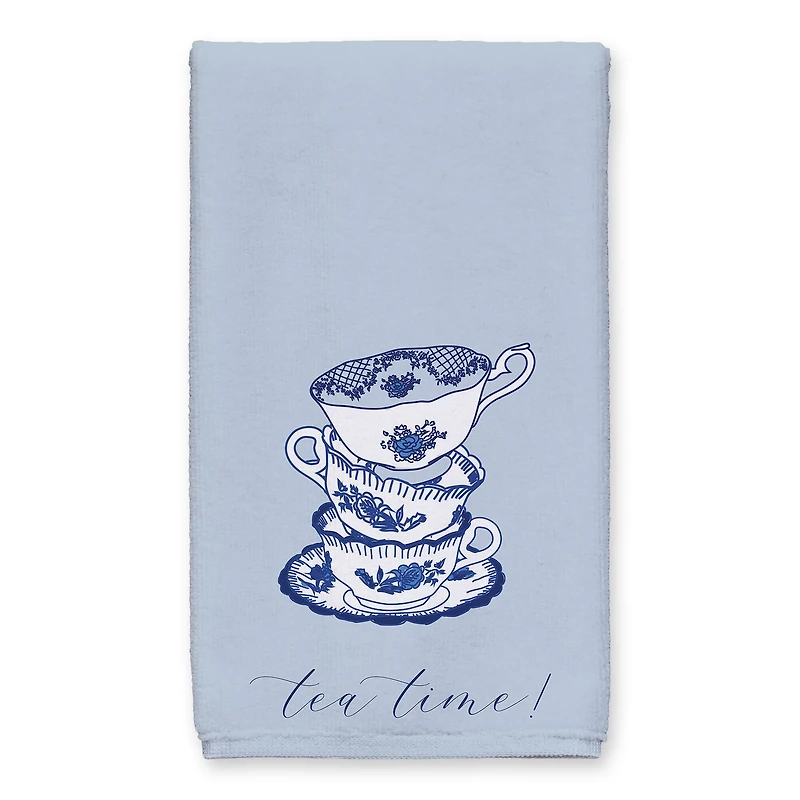 Tea Time Stacked Cups Tea Towel - Set of 2