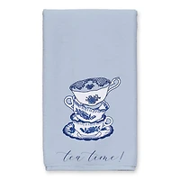 Tea Time Stacked Cups Tea Towel - Set of 2