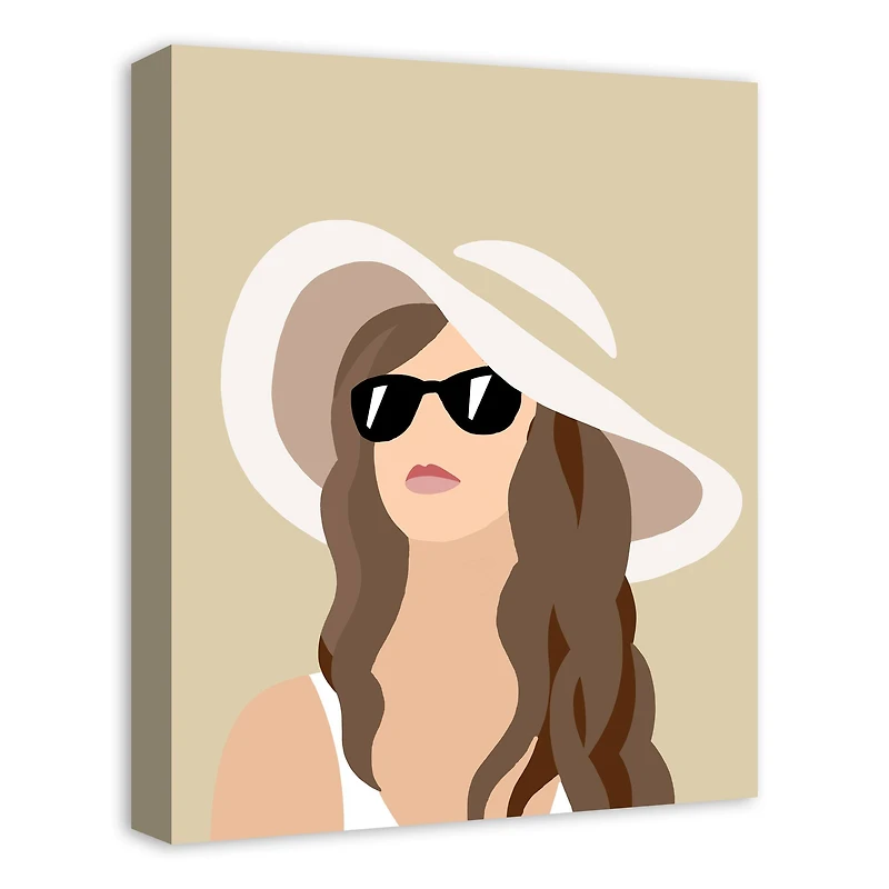 Beach Girl Canvas Wall Art