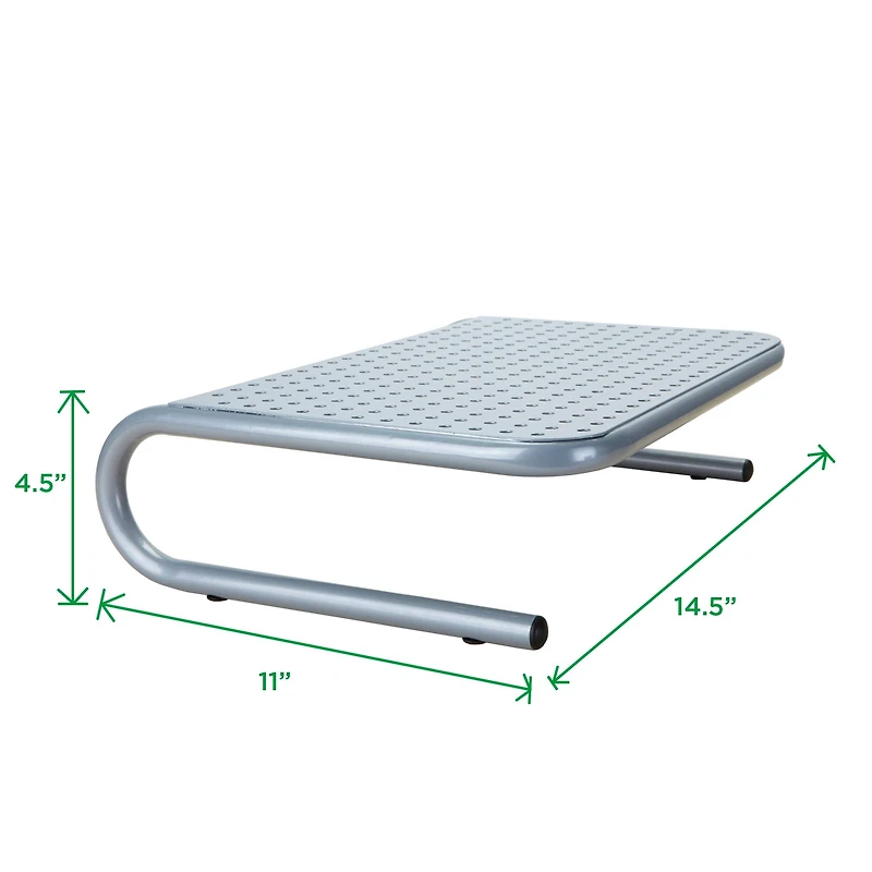 Mind Reader Silver Monitor Stand