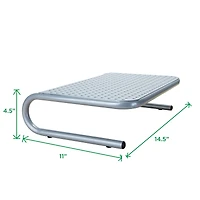 Mind Reader Silver Monitor Stand