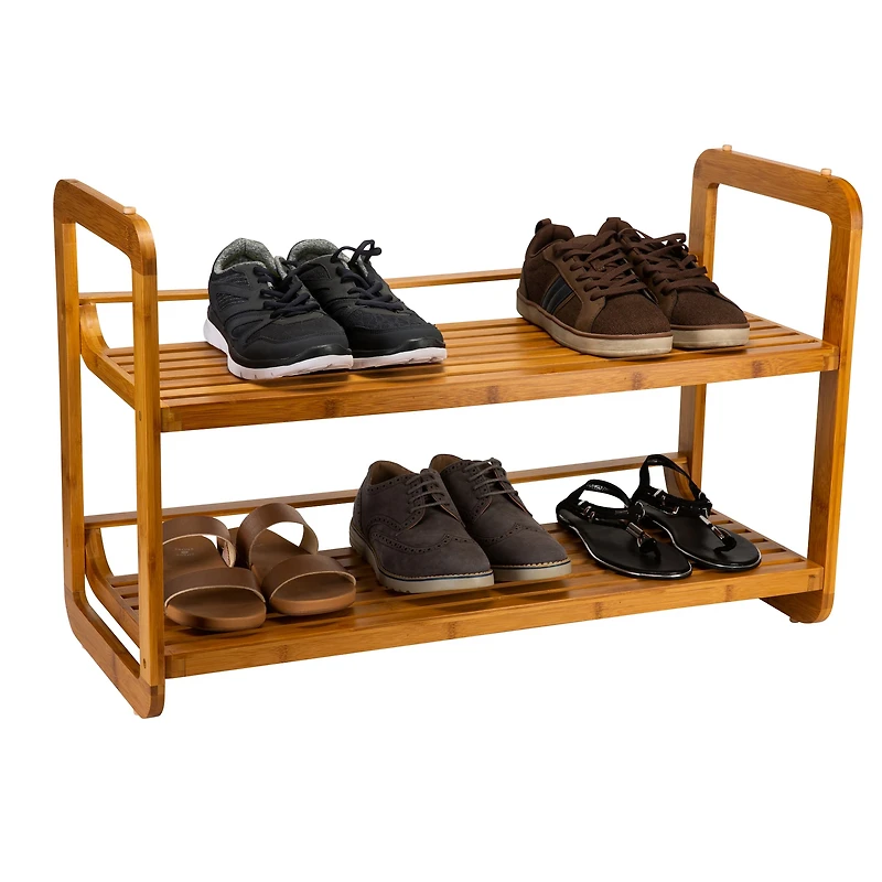 Organize It All Lohas Collection 2 Tier Stackable Shoe Rack