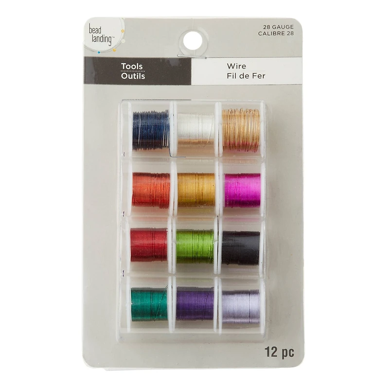 Bead Landing™ Silver Plated Copper Wire, 28 Gauge, 12 Pack