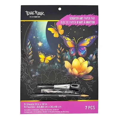 Brea Reese™ 9" x 12" Moonlit Creatures Scratch Art Paper Pad