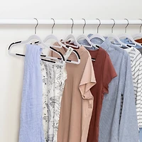 Honey Can Do White/Black Rubber Grip Hangers, 60ct.