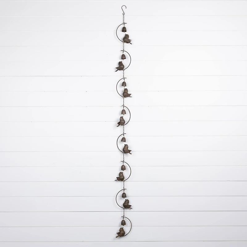 70" Birds & Bells Rain Chain