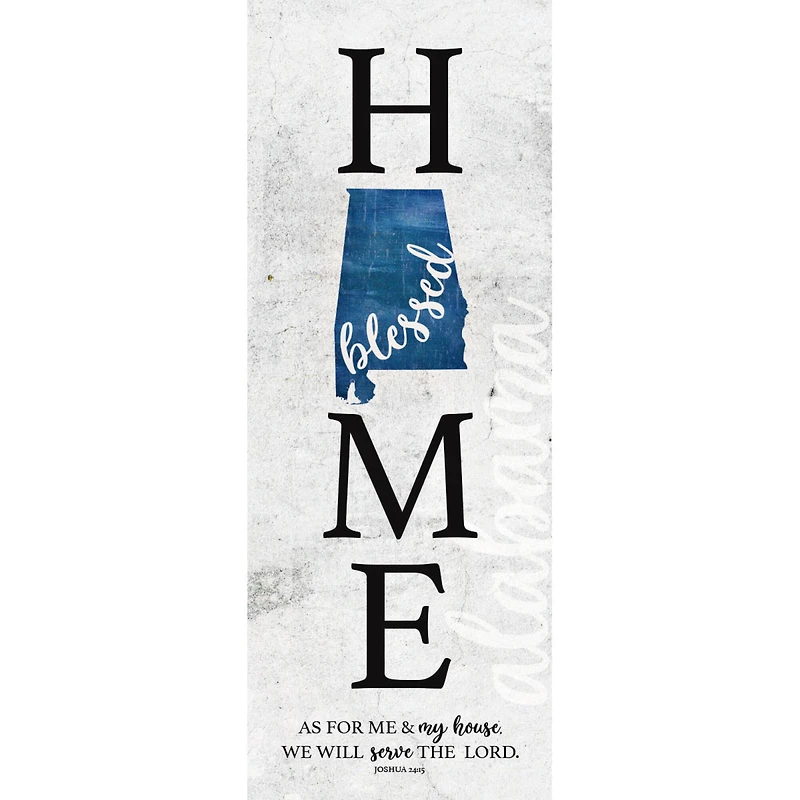 Alabama Home-Blessed Wood Wall Plaque With Hanger
