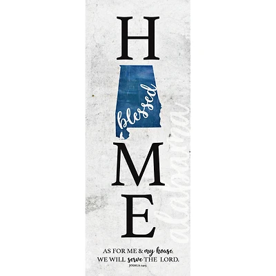 Alabama Home-Blessed Wood Wall Plaque With Hanger