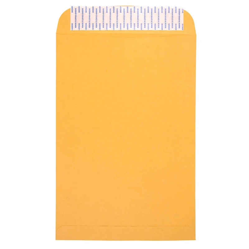 JAM Paper 10" x 15" Brown Kraft Recycled Manila Peel & Seal Closure Envelopes, 500ct.