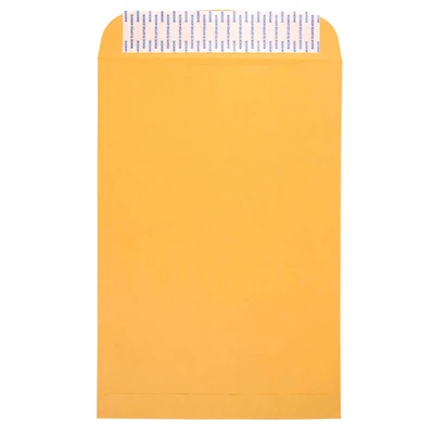 JAM Paper 10" x 15" Brown Kraft Recycled Manila Peel & Seal Closure Envelopes, 500ct.