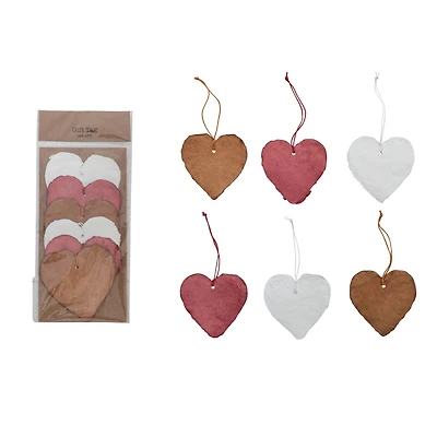 Hello Honey® Handmade Recycled Paper Heart Gift Tag Set
