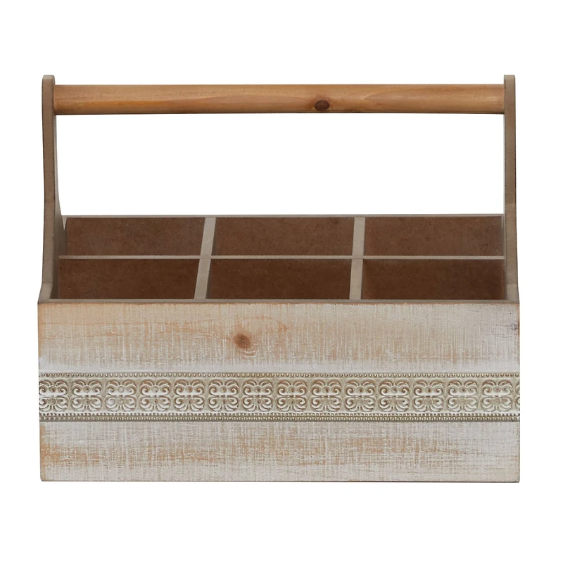 Brown Wood Boho Style Bottle Holder