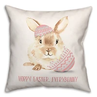 Hoppy Easter 18" x 18" Throw Pillow