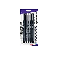 Pentel Arts® Pointliner™ Assorted 5 Pen Set, Black