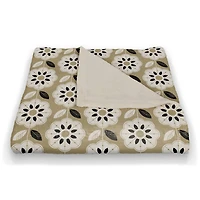Mod Gold Flower 50" x 60" Coral Fleece Blanket