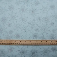 Wyla White Glitter Snowflakes on Blue Mesh