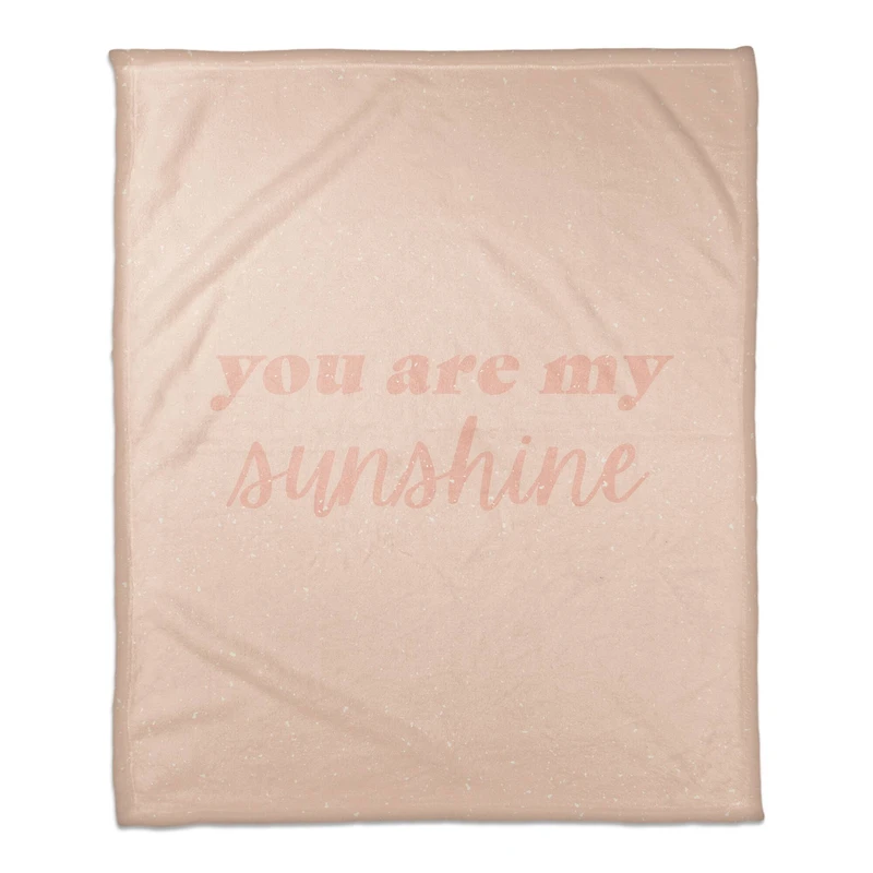 50" x 60" You Are My Sunshine Coral Fleece Blanket
