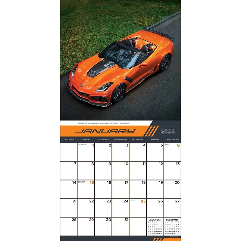 TF Publishing 2024 Corvette Wall Calendar