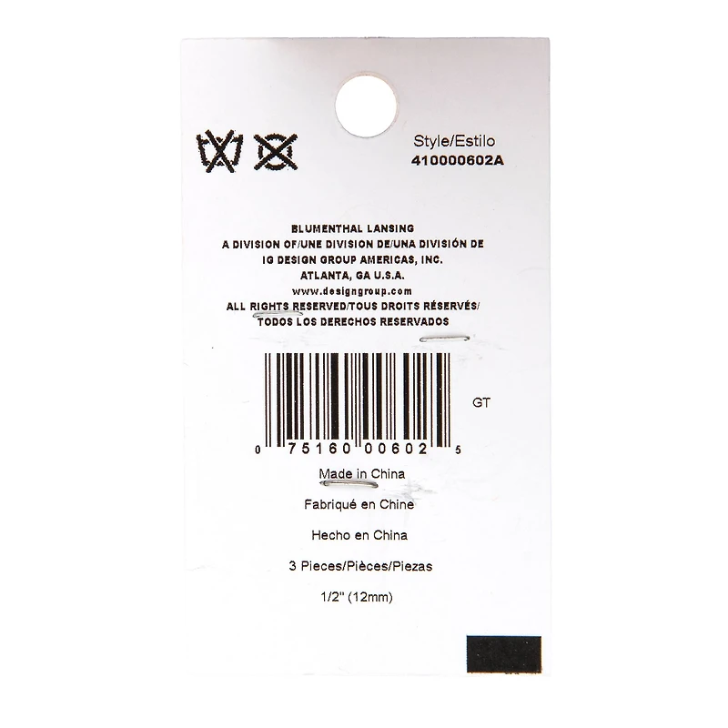 Flair Originals 1/2" Eyes & Nose Shank Buttons, 3ct.