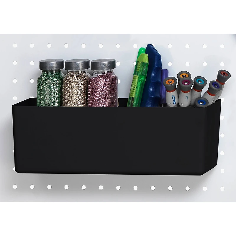 Medium Black Pegboard Storage Bin by Simply Tidy®