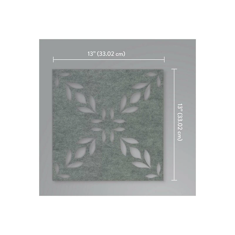 Rommates Gray Botanical Trellis Acoustical Peel & Stick Tiles