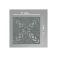 Rommates Gray Botanical Trellis Acoustical Peel & Stick Tiles