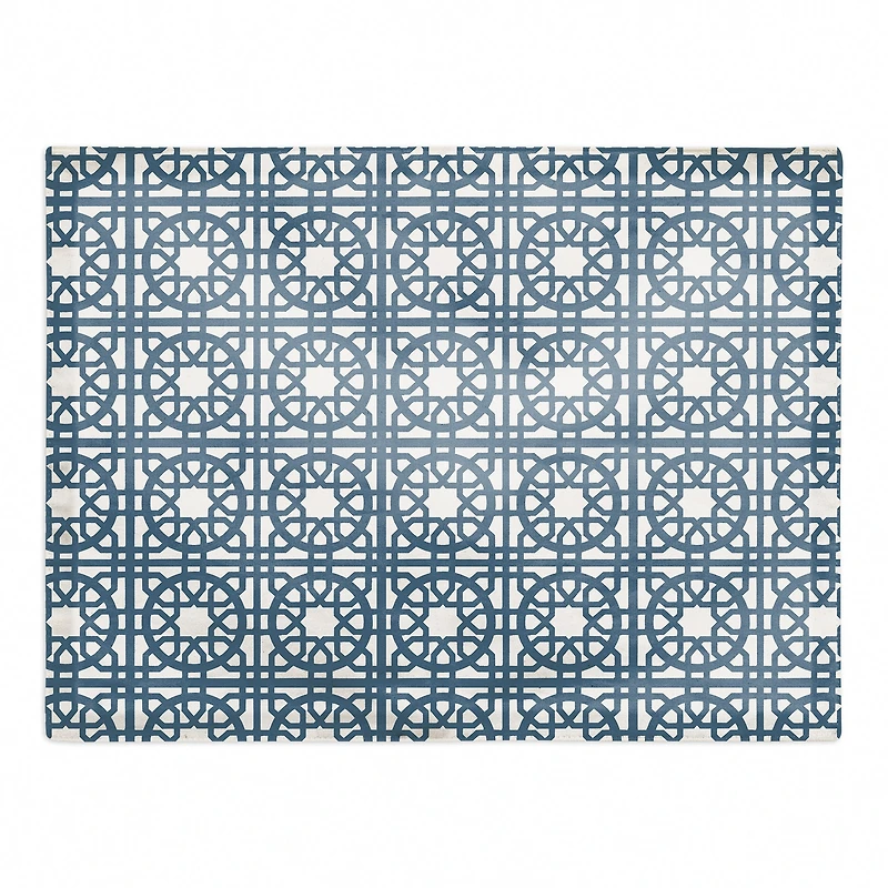 Blue Geo Tile 18" x 14" Cotton Twill Placemat