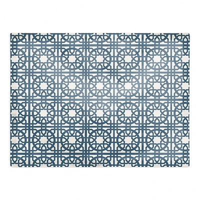 Blue Geo Tile 18" x 14" Cotton Twill Placemat