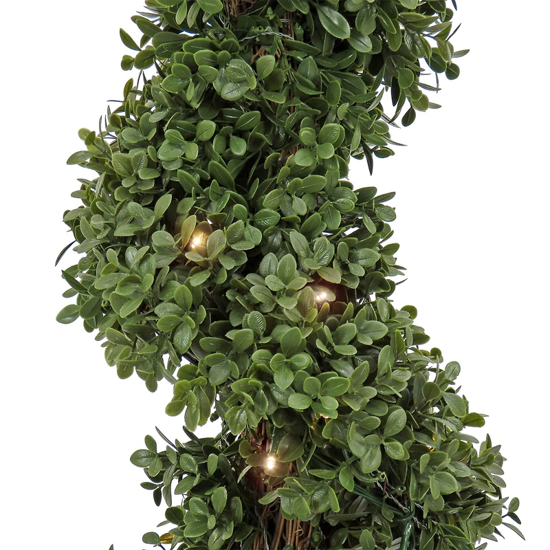 3.5ft. Pre-Lit Boxwood Spiral Topiary