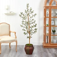 5.5ft. Olive Artificial Tree in Decorative Planter