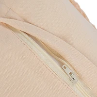 Hello Honey® 36" Pink, Yellow & Cream Wool Shag Lumbar Pillow