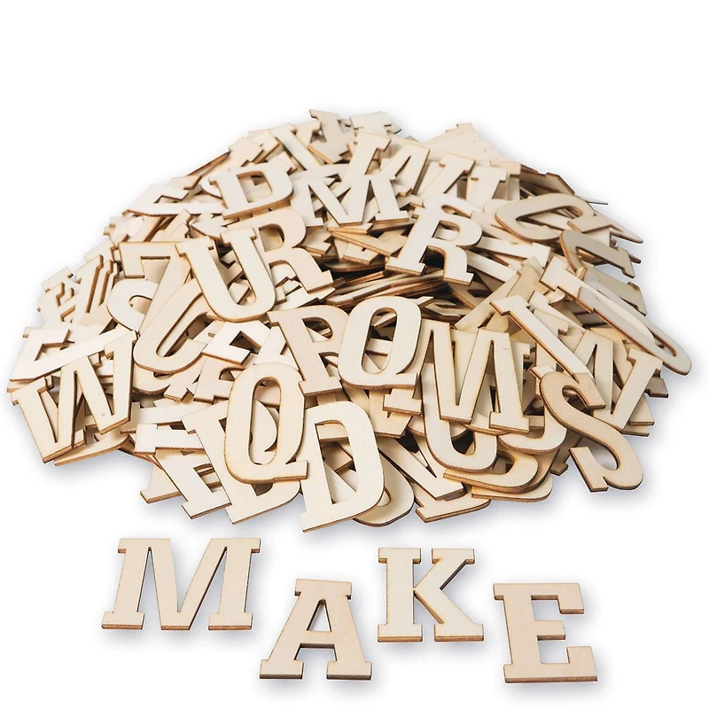 S&S® Worldwide 3" Wood Craft Letters, 300ct.