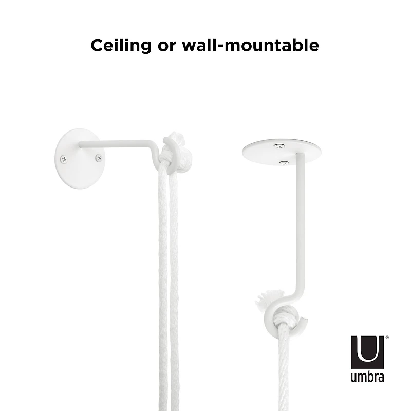 Umbra White Bolo Hanging Planter