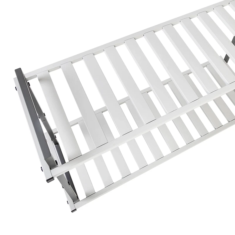 Honey Can Do Gray 2-Tier Tubular Shoe Rack