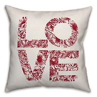 Love Floral Throw Pillow