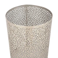 CosmoLiving by Cosmopolitan Silver Metal Contemporary Small Waste Bin